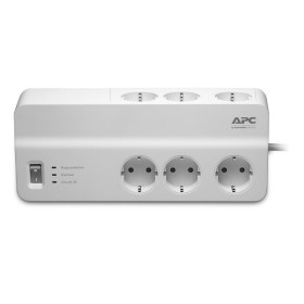 Prelungitor APC cu protectie 6 prize Schuko cablu ≤2.0m alb - SriHo...
