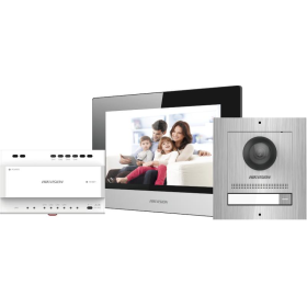 Kit videointercom IP Hikvision DS-KIS702/S, contine: DS-KD8003- IME...