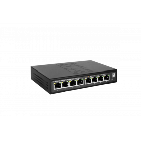 LevelOne GES-2108P Hilbert 8-Port Gigabit PoE Smart Lite Switch, 80...