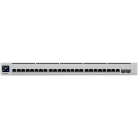 Ubiquiti Layer 3 switch with (24) 10GbE RJ45 ports and (2) 25G SFP28 ports
