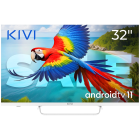 32", White, HD 2k, Android TV 11, Black, 1920x1080, 60 Hz, AV1, Sou...
