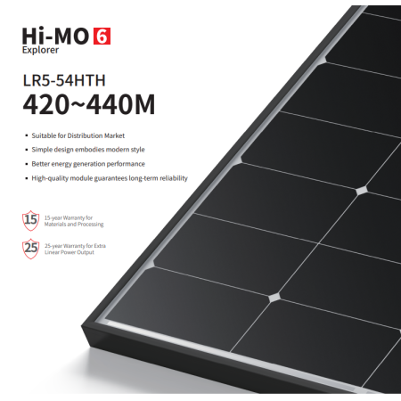 Panou Solar Fotovoltaic Monocristalin Longi Hi-MO6 Explorer LR5-54H...