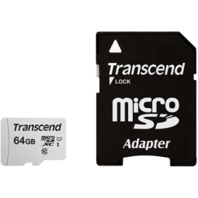 Transcend 64GB UHS-I U1, A1 microSD with Adapter - SriHome.ro