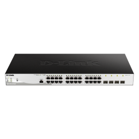 D-Link Switch DGS-1210-28P/ME, 24 porturi Gigabit PoE Base-T, 4 por...