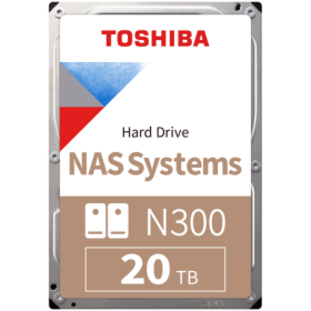 HDD NAS TOSHIBA N300 20TB CMR, 3.5'', 512MB, 7200RPM, SATA, TBW: 18...