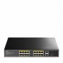 CUDY 16-Port 10/100M PoE+ Switch 2 Gigab