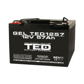 BATERIE AGM GEL TED1257M6 12V 57Ah