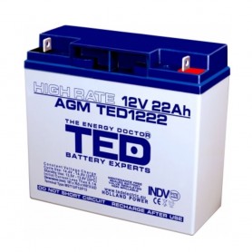 TEDBATERIE AGM TED1222HRF3 12V 22AH HIGH RATE