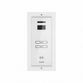 Videointerfoane Panou video exterior Electra Smart pentru 2 familii incastrat alb ELECTRA