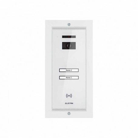 ELECTRAPanou video exterior Electra Smart pentru 2 familii incastrat alb