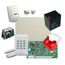 Kit alarma la efractie DSC cu sirena interioara KIT1404INT