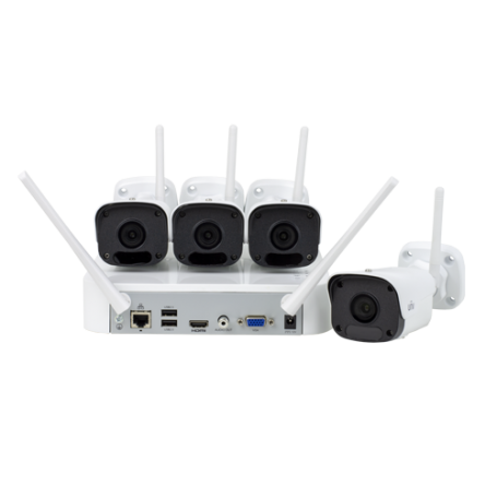 KIT WIFI 4 camere Bullet 2MP+ NVR - UNV KIT-2122F40W-4B