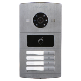 Panou exterior videointerfon TCP/IP pentru 4 familii, control acces integrat - HIKVISION DS-KV8402-IM