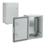 Cutie distributie IP65 din ABS gri, usa mata, placa metalica, 250x350x150 mm PP3002