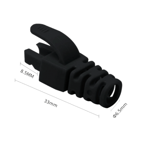 Manson mufa RJ45 negru, 100 buc. RJ45-CAP-BK