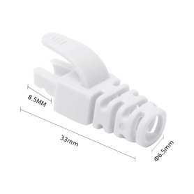 Manson mufa RJ45 alb, 100 buc. RJ45-CAP-WH