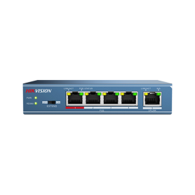 Switch 4 porturi PoE, 1 port uplink- HIKVISION DS-3E0105P-E-M
