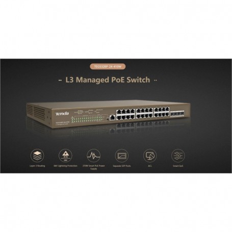 TENDA 24PORT GIGABIT L3 MANAGED SWITCH