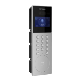 Panou exterior videointerfon TCP/IP pentru blocuri si spatii birouri, control acces integrat card si DETECTIE FACIALA  - HIKVISI