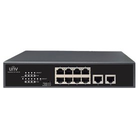 Switch 8 porturi PoE, 2 porturi uplink RJ45 - UNV NSW2010-10T-POE-IN