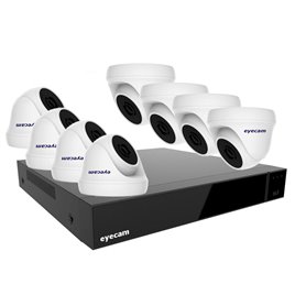 Sistem Supraveghere Video 8 Camere Dome 5MP 3.6mm 20M