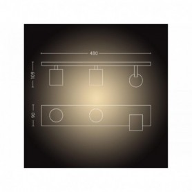 Runner Hue bar/tube white 3x5W 230V
