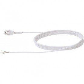 Cordon alimentare H05VV-F 3G1, 3m, Alb