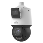 Camera Dual-lens IP, PTZ, 4MP, 25X, IR100m&WL30m, Audio, Alarm, PoE, IP66 - UNV IPC94144SFW-X25-F40C