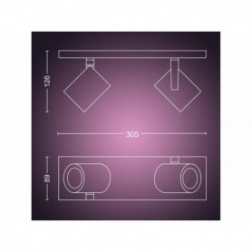 ARGENTA PLATE/SPIRAL ALUMINIUM 2X5.7W