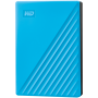 HDD Extern WD My Passport 4TB, 256-bit AES hardware encryption, Backup Software, Slim, USB 3.2 Gen 1 Type-A up to 5 Gb/s, Blue S