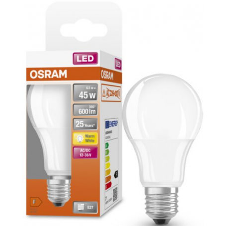 LEDSCLA45 6,5W/827 12-36VFR E27 FS1OSRAM