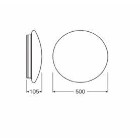 SF CIRC 500 V 42W 840 IP44 PS LEDV