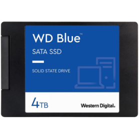 SSD WD Blue 4TB SATA, 2.5", 7mm, Read/Write: 560/520 MBps, IOPS 87K/83K, TBW: 600