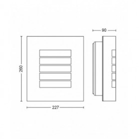 OSLO WALL LANTERN INOX 1X60W 230V