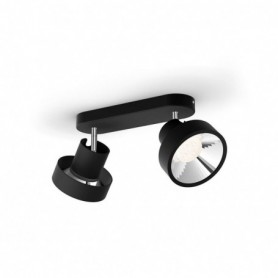 BUKKO PLATE/SPIRAL BLACK 2X4.3W 24V