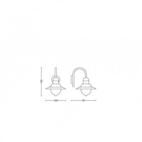 RAINDROP WALL LANTERN BLACK 1X60W 230V