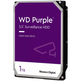 HDD Video Surveillance WD Purple 1TB CMR, 3.5'', 64MB, SATA, TBW: 180