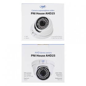 Camera supraveghere video PNI House AHD25 5MP, dome, lentila 3.6mm,...