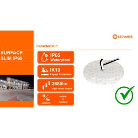 Plafoniera LED pentru baie cu senzor de miscare Ledvance SURFACE SL...