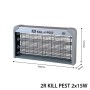 Lampa UV Anti-Insecte, 2R Insect Killer, 2x15W, IP20, 48x25x7cm - S...