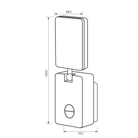 Aplica LED cu senzor de miscare Vivalux SQUARE ZURI, 10W, 230V, 800...