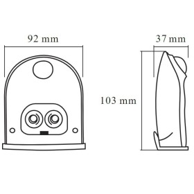 Aplica LED pentru exterior pe baterii 3xLR6 incluse, cu senzor demi...