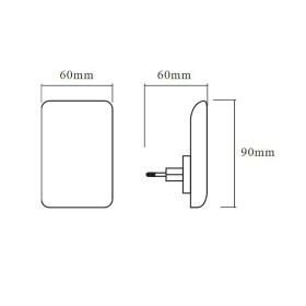 Lampa de veghe Ledvance LUNETTA Glow White cu senzor de lumina, 0.2...