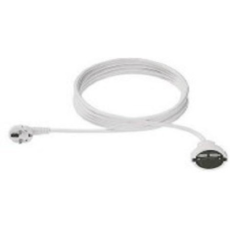 Cordon prelungitor schuko+Priza H05VV-F 3G1.5, 5 m, alb, cu protect...