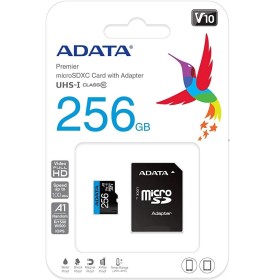 Card de Memorie MicroSDXC Adata Premier, 256GB, Adaptor SD, Class 1...
