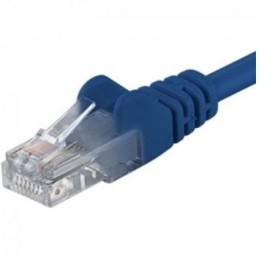 Patchcord UTP RJ45-RJ45 Cat.5e 0.25m albastru, UTP-5E-0.25-BL, pach...